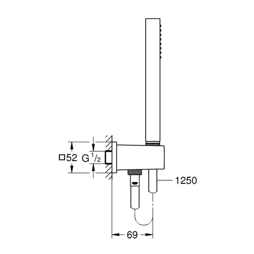 Grohe Euphoria Eurocube rankinio dušelio komplektas 26405000 image 2