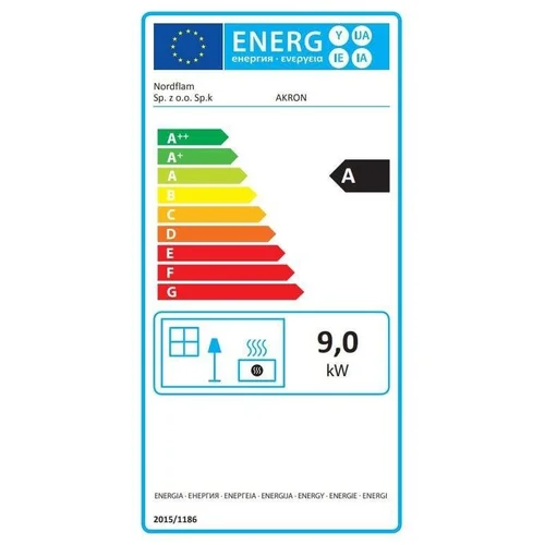 Kietojo kuro krosnelė NORDFLAM AKRON PATINE, 9 kW image 3