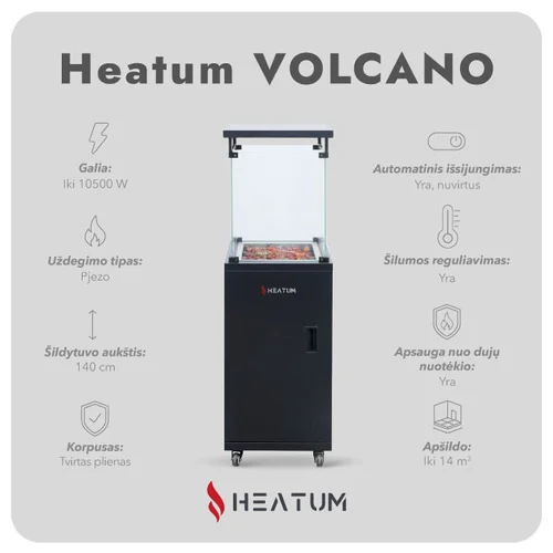 Dujinis šildytuvas Heatum VOLCANO image 2
