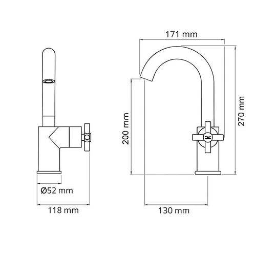 BRUYNZEEL Molo Draait Praustuvo maišytuvas 27 cm image 3