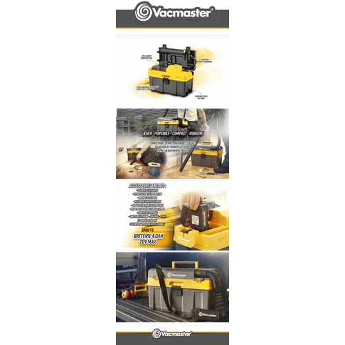Vacmaster Professional Akumuliatorinis siurblys, 20 V image 2