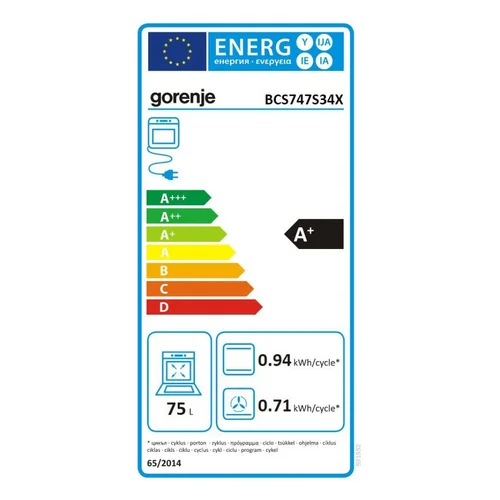 Gorenje BCS747S34X įmontuojama orkaitė 60 cm image 3
