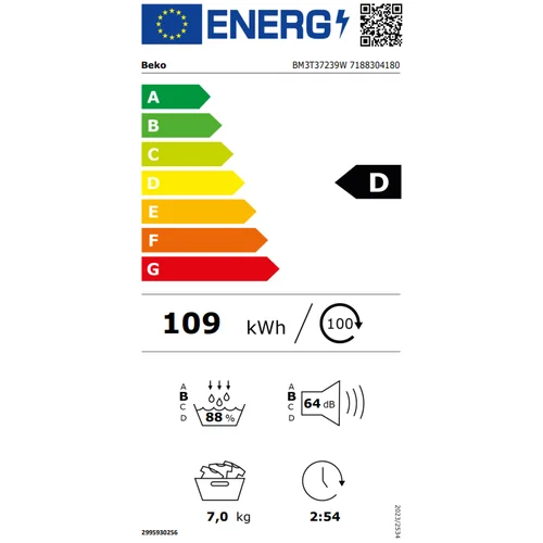 Džiovyklė Beko BM3T37239W, 7 kg image 3