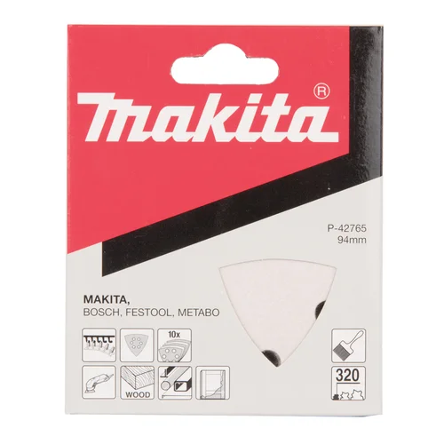 Makita P-42765 Trikampis šlifavimo popierius K320, 10 vnt., BO4565 kibusis image 2