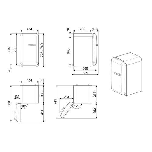 Retro minibaras Smeg 50's Style FAB5LSV6 image 2