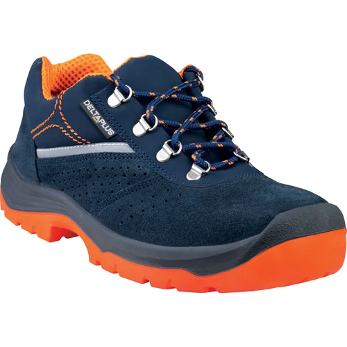 DELTAPLUS RIMINI4S1P batai iš zomšinės odos 43 Navy blue-Orange image 3