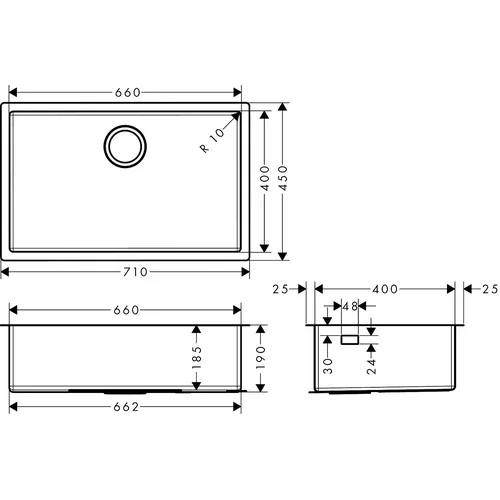 Hansgrohe S71 43428800 Montuojama plautuvė image 2