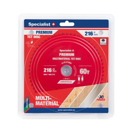 Specialist+ Pjovimo diskas 216x60Tx30mm, Multimaterial PREMIUM, SPECIALIST+ image 1