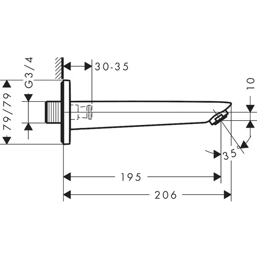 Hansgrohe Logis potinkinis snapas voniai, 71410670 image 3