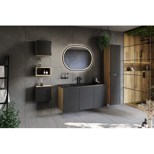 COMAD Ocean Black 80-02-2D Ūkinė spintelė 35 cm pločio Juoda image 3
