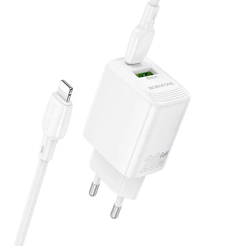 Borofone BN27 20W įkroviklis USB-C/USB-A baltas image 2