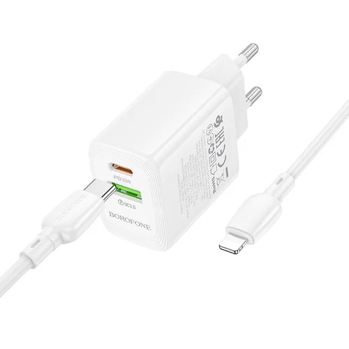 Borofone BN27 20W įkroviklis USB-C/USB-A baltas image 3