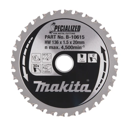 Makita B-10615 SPECIALIZED pjovimo diskas 136×1.5×20 mm, 0°, T30 image 2