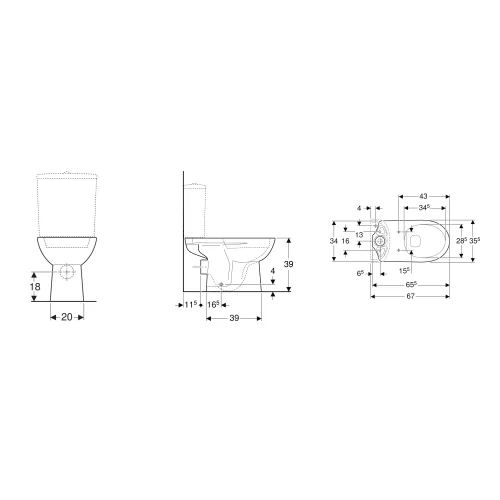 Geberit Selnova 500.283.01.5 Pastatomas klozetas image 2