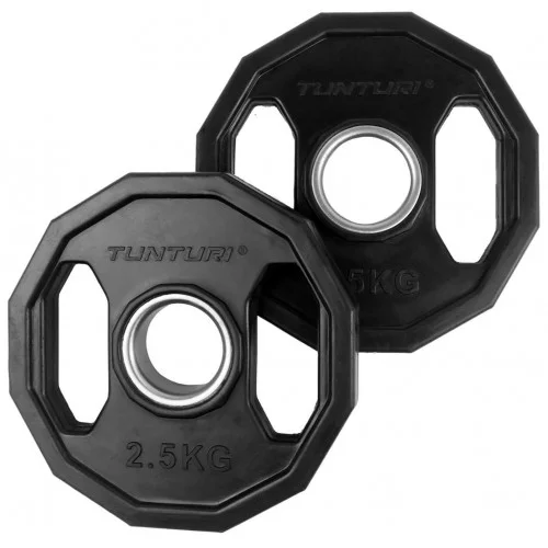 TUNTURI Olimpinis gumuotas svoris 14TUSCL273, 2x2,5 kg, 50 mm image 2
