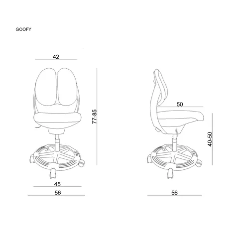 Unique GOOFY MR-101-GP rožinė vaikų kėdė image 2