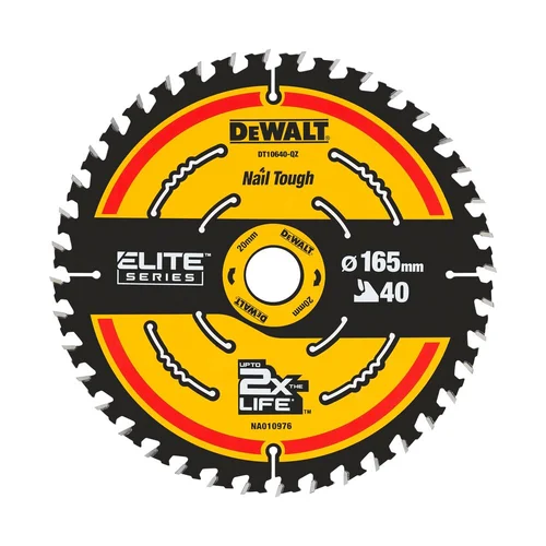 DeWalt ELITE CSB 165x20mm 40T Pjovimo diskas medienai image 1