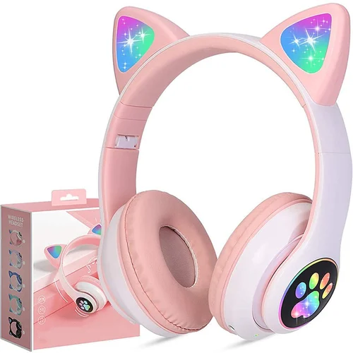 Reach Cat Glow belaidės ausinės – Rožinės image 1