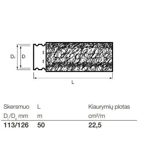 Wavin Drenažo vamzdis su kokoso filtru Ø 113/126 mm image 3