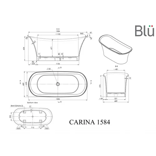 BLU Vonia CARINA 1584, akmens masė image 2