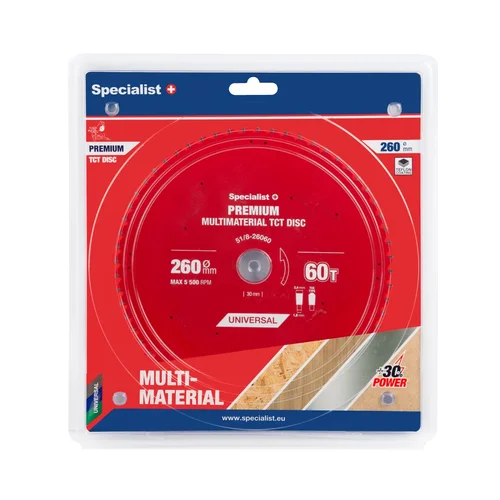 Specialist+ Pjovimo diskas 260x60Tx30mm Multimaterial PREMIUM image 1