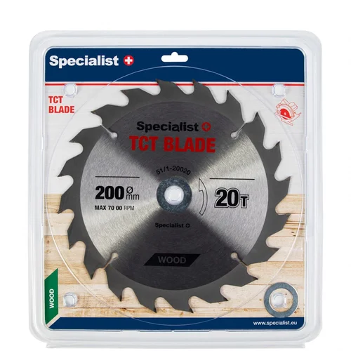 Specialist+ Medienos pjovimo diskas 200x20T 30/20/16 mm image 1
