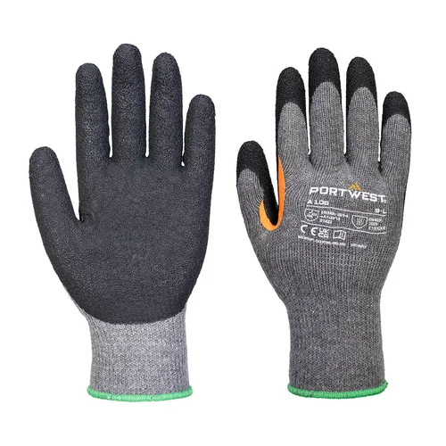 PORTWEST A106 pirštinės su sustiprintu nykščiu, S, Grey/Black, Pk12 image 2