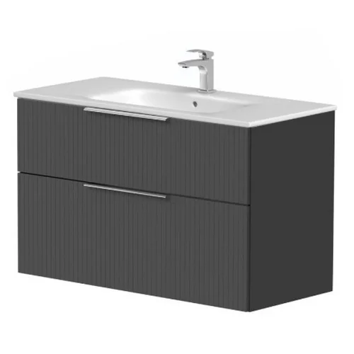 KAME BIG BU/10-3DR/GSF10-BIG Spintelė po praustuvu, 100 cm, Grafito image 1