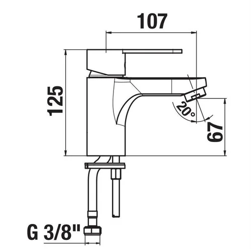 JIKA LYRA SMART H3111Z10041101 praustuvės maišytuvas Chromo image 2