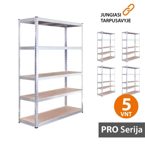 Sandėliavimo lentynos stelažai 180x90x45 PRO (5 vnt) image 1