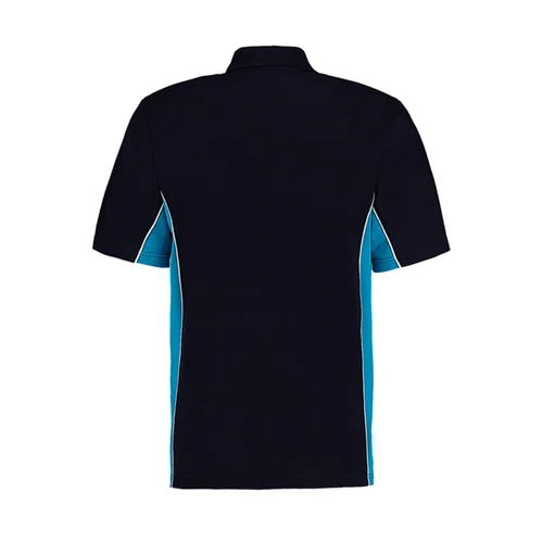 Kustom Kit KK475 polo marškinėliai vyriški, trumpomis rankovėmis, L, Navy/Turquoise/White image 3