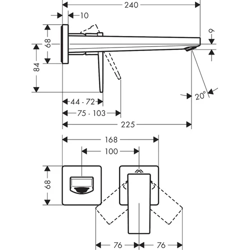 Hansgrohe Metropol 32526990 potinkinis praustuvo maišytuvas image 2