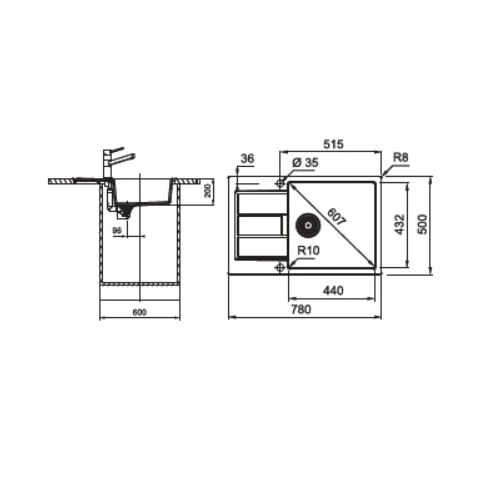 Franke S2D 611-78XL plautuvė, smėlio spalvos image 2