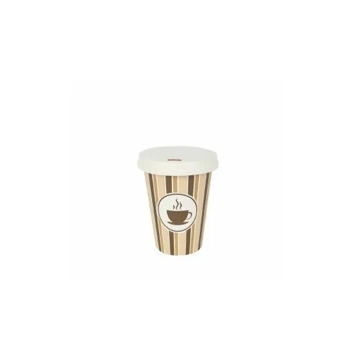 ECO popieriniai vienkartiniai puodeliai su dangteliais 220 ml 8 vnt image 1