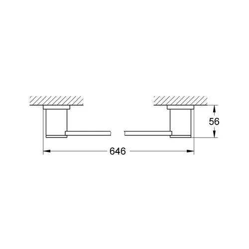 Grohe Allure 40341000 rankšluosčio laikiklis, chromo image 2