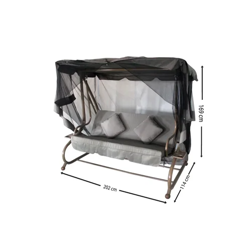 Sūpynės-sofa HC-998D, Pilka, 202 cm x 114 cm x 169 cm image 3