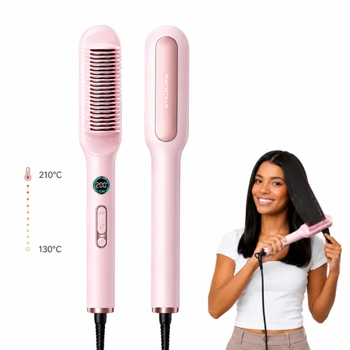 Wavytalk Sleek Sweep plaukų formavimo šukos rožinės image 1