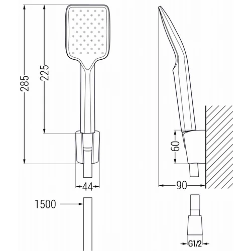MEXEN Vonios dušo komplektas su maišytuvu Royo R-62 7223R62-50 Aukso image 3