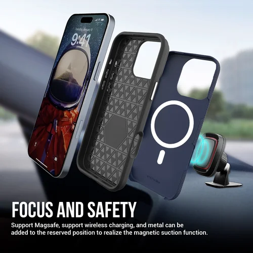 Perfectionists Triangle Mag Case Apple iPhone 15 Pro Tamsiai mėlynas image 2