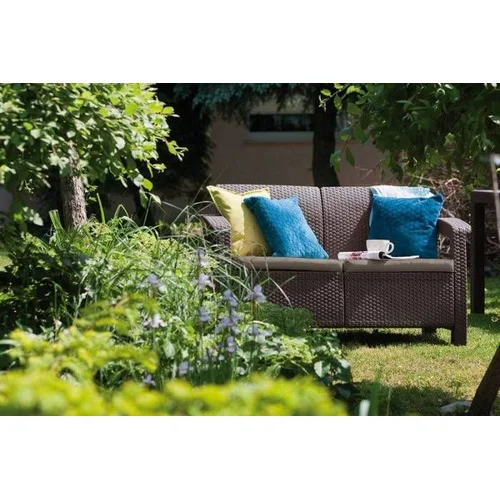 Keter CORFU LOVE SEAT 223214 Dvivietė sofa Ruda image 3