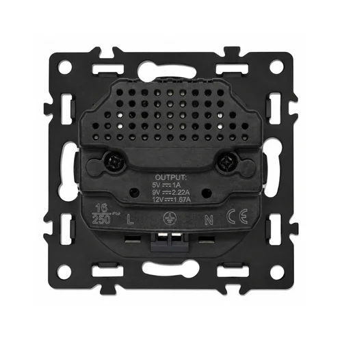 Kištukinis lizdas su USB C+C jungtimis Feelspot FSKL1CCG, 20W, pilkas image 2