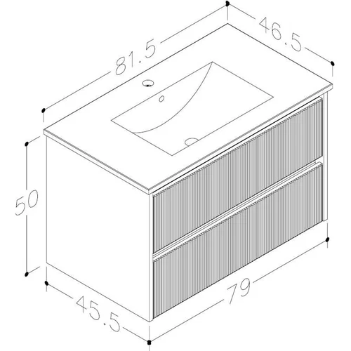 Kame Urban 201135212 – Apatinė spintelė, 81 cm, balta matinė image 2