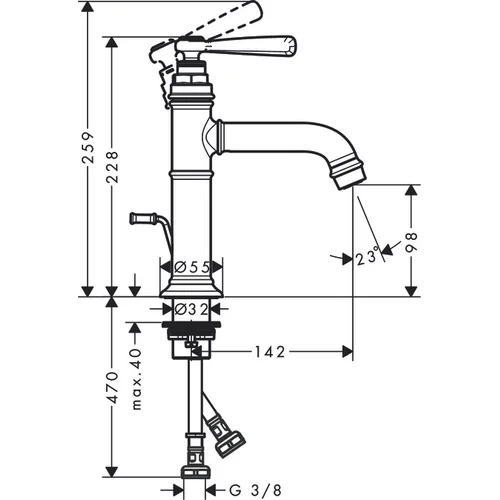 Hansgrohe 16515300 praustuvo maišytuvas, Raudonas auksas image 2