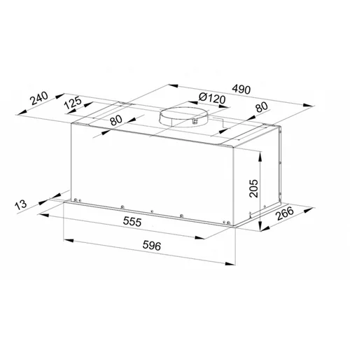 Schlosser FG60PBWH Įmontuojamas gartraukis, 60 cm, Balta image 3