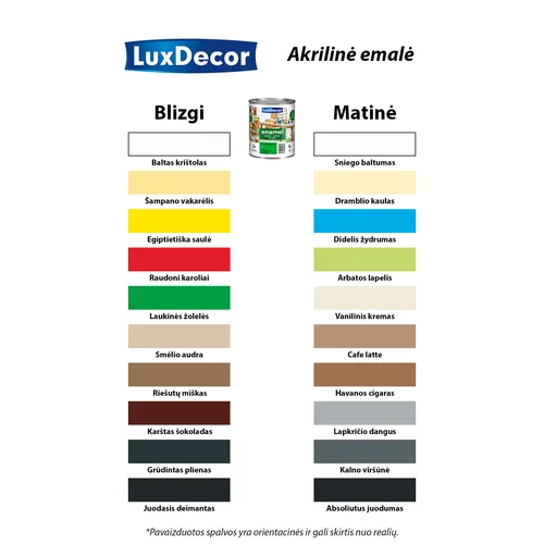 LuxDecor Akrilinė emalė 0,75 L karštas šokoladas image 2
