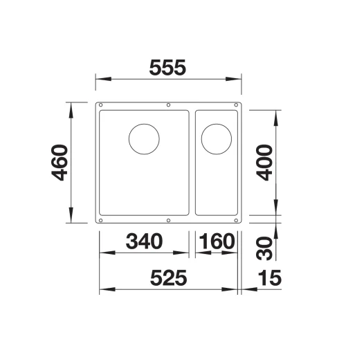 BLANCO SUBLINE 340/160-U plautuvė 527821 image 3