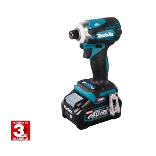 Makita TD001GM201 XGT® 40Vmax akumuliatorinis smūginis suktuvas, 2x4Ah image 1