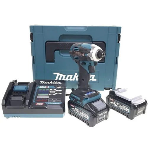 Makita TD001GM201 XGT® 40Vmax akumuliatorinis smūginis suktuvas, 2x4Ah image 2