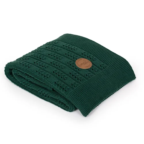 CebaBaby pledas Emerald megztas eglutė 90x90 cm Žalia image 1