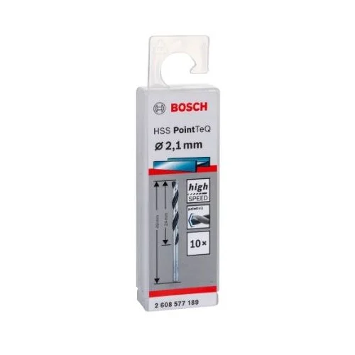 Bosch PointTeQ Grąžtas metalui 2,1x24x49 mm, 10 vnt. image 2